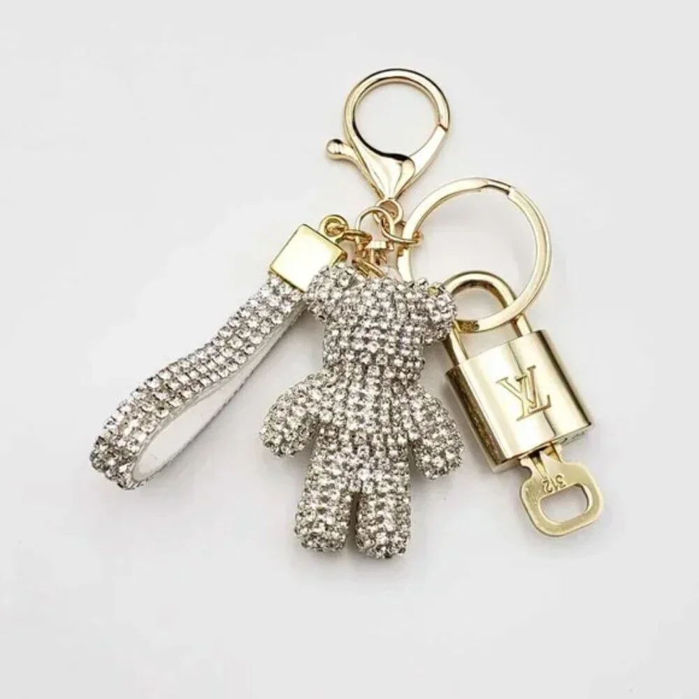 Louis Vuitton Authentic Gold Lock & Key 🔑 Bag Charm + Unbranded Keychain